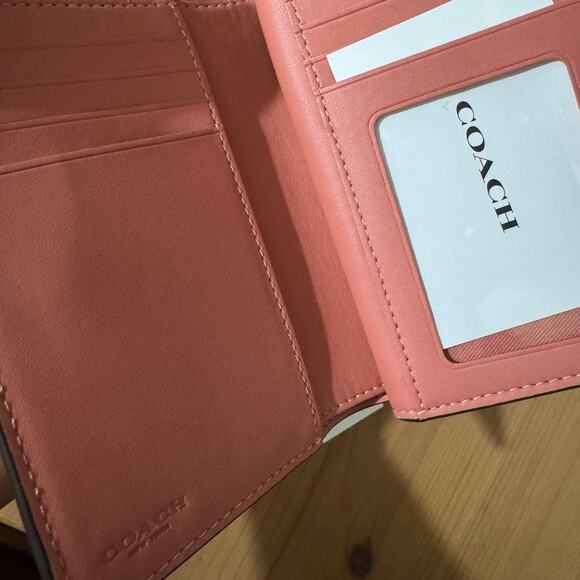 ❤️ Coach Medium Corner Zip Wallet In Signature Canvas With Floral Print - Picture 8 of 10